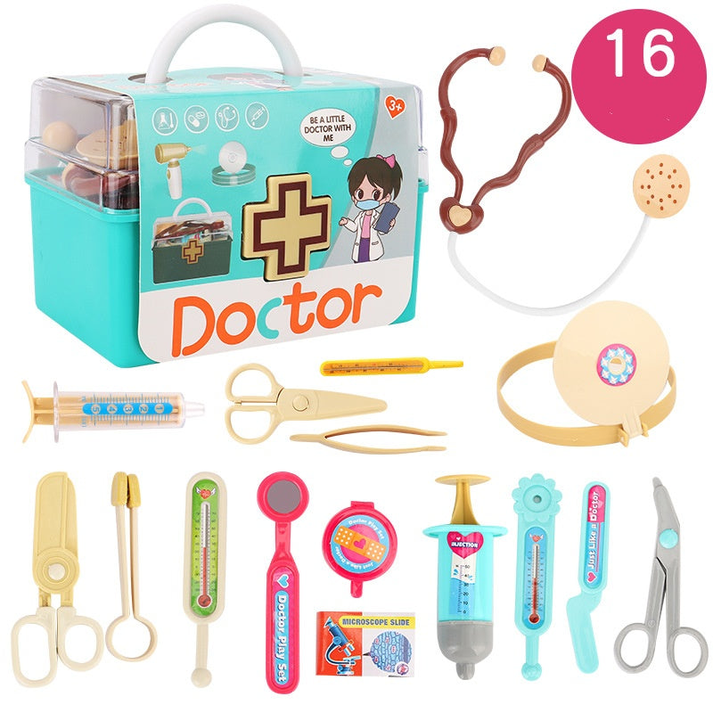 16-Piece Kids Doctor Play Set – Pretend Medical Kit with Stethoscope, Syringe & Case for Toddlers - The Little Lights