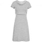 Multifunctional Striped Maternity Nursing Dress – Short Sleeve Breastfeeding Access - The Little Lights