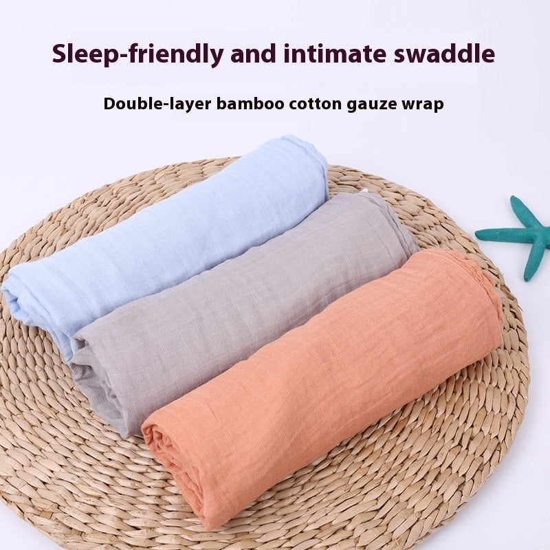 Infant Cotton Gauze Blanket – Breathable Double-Layer Swaddle Wrap for Newborns | Soft Muslin Baby Blanket (120x120cm) - The Little Lights