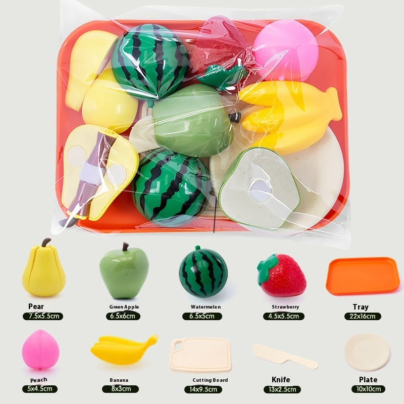 Kids’ Pretend Play Fruit Cutting Set – Montessori-Inspired Emulational Food Slicer Toy for Toddlers - The Little Lights