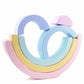 Macaron Rainbow Stacking Arches – Montessori-Inspired Wooden Toy for Kids - The Little Lights