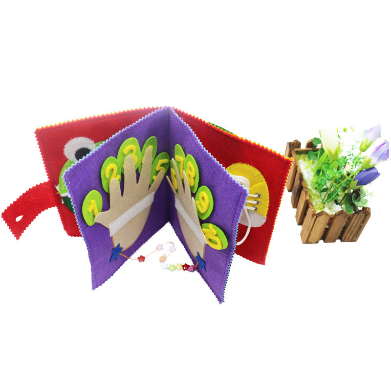 Montessori DIY Cloth Activity Book – Learn to Tie Shoes & Plant Carrots (Quiet Book for Toddlers) - The Little Lights