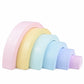 Macaron Rainbow Stacking Arches – Montessori-Inspired Wooden Toy for Kids - The Little Lights