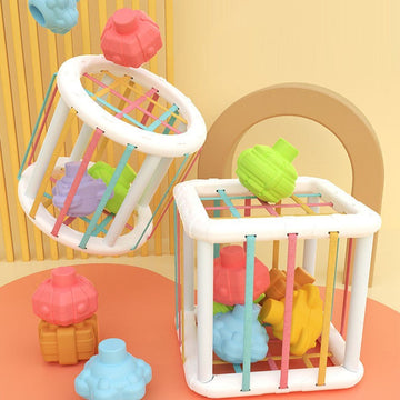 Rainbow Bead Drop Puzzle Toy – Sensory Fine Motor Learning Toy for Toddlers - The Little Lights