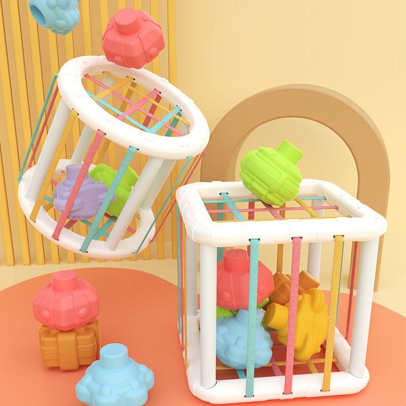 Rainbow Bead Drop Puzzle Toy – Sensory Fine Motor Learning Toy for Toddlers - The Little Lights