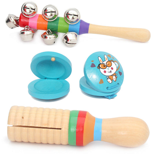 Wooden Infant Musical Instrument Set – Early Learning Music Toys for Toddlers | Rhythm and Sound Toys for Boys & Girls - The Little Lights