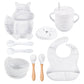 Infant Silicone Feeding Set – 10-Piece Baby Tableware Kit | BPA-Free Suction Bowl, Bib, Spoon, Fork & More - The Little Lights
