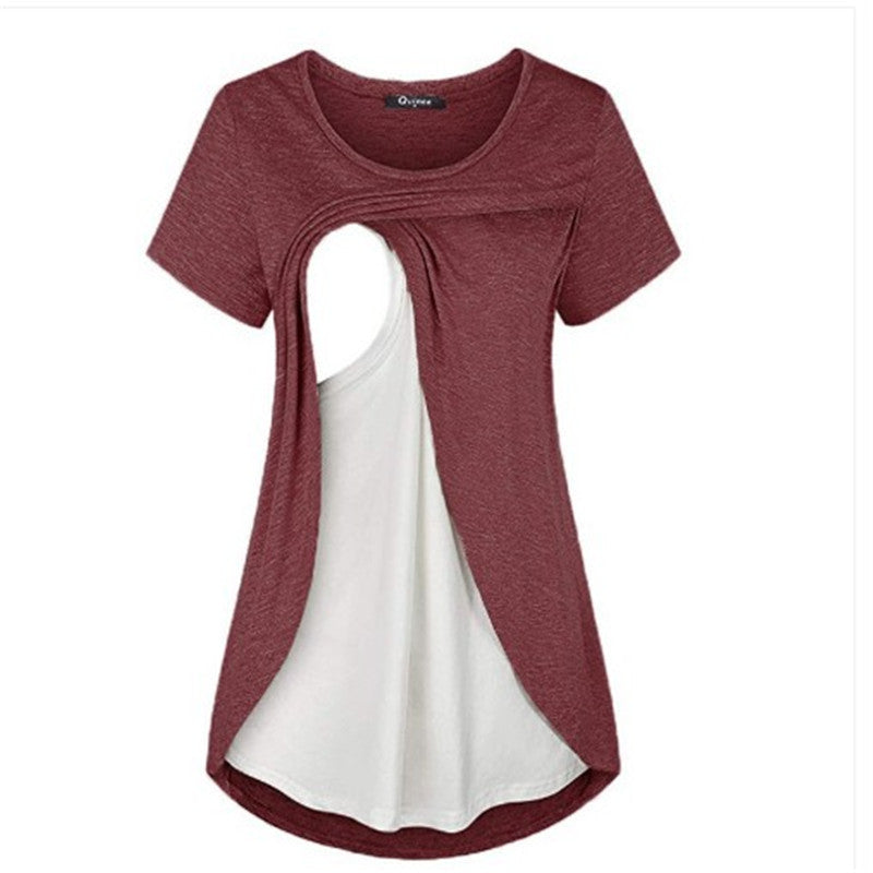 Loose And Comfortable Breastfeeding Maternity Top T-Shirt - The Little Lights