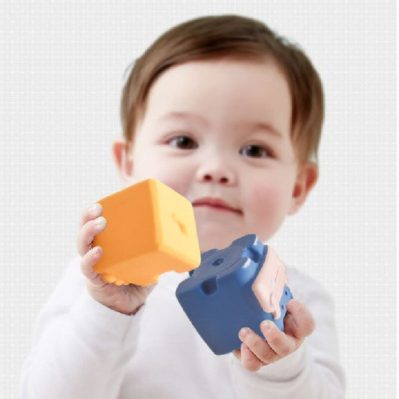 Soft Animal Building Blocks for Babies – Sensory, Stacking & Teething Toy Set - The Little Lights