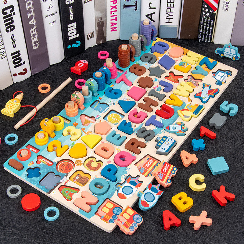 Montessori 3D Alphabet & Number Matching Puzzle – Magnetic Wooden Learning Toy for Kids - The Little Lights
