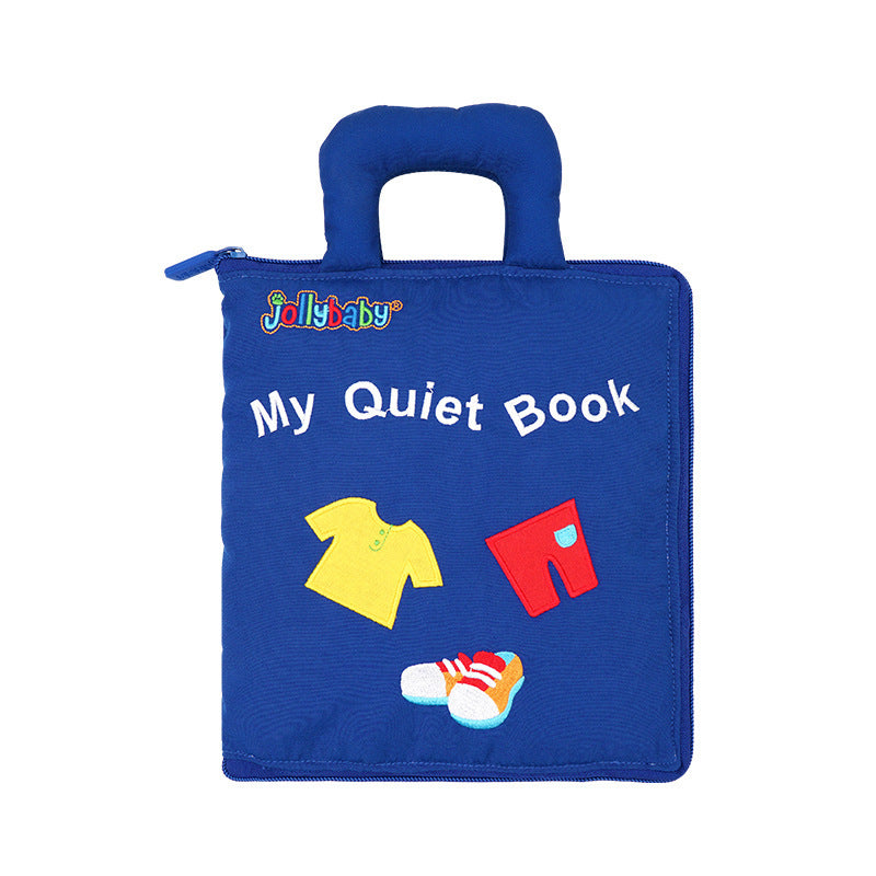Jollybaby Quiet Book – Montessori Cloth Activity Book for Toddlers | “My First Book” Sensory Toy for Early Learning - The Little Lights