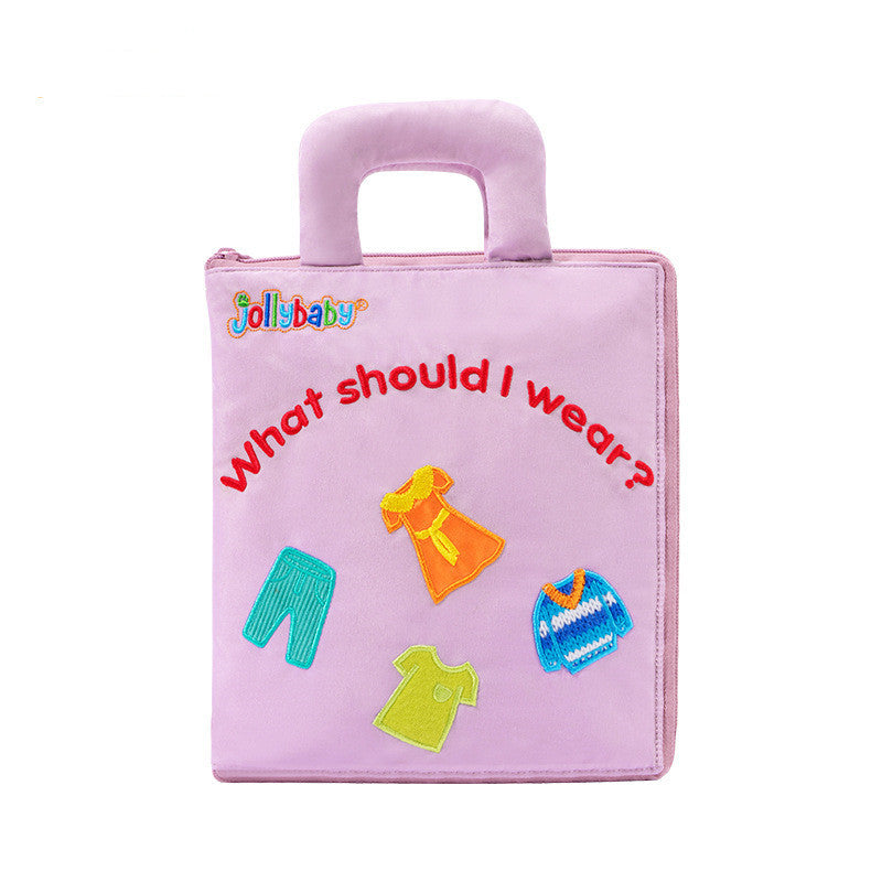 Jollybaby Quiet Book – Montessori Cloth Activity Book for Toddlers | “My First Book” Sensory Toy for Early Learning - The Little Lights
