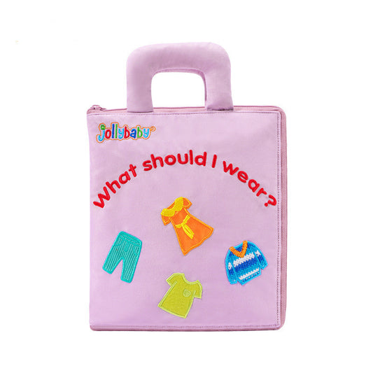 Jollybaby Quiet Book – Montessori Cloth Activity Book for Toddlers | “My First Book” Sensory Toy for Early Learning - The Little Lights