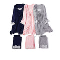3-Piece Maternity Pajama Set – Soft Modal Nursing & Confinement Loungewear for Pregnant Women - The Little Lights
