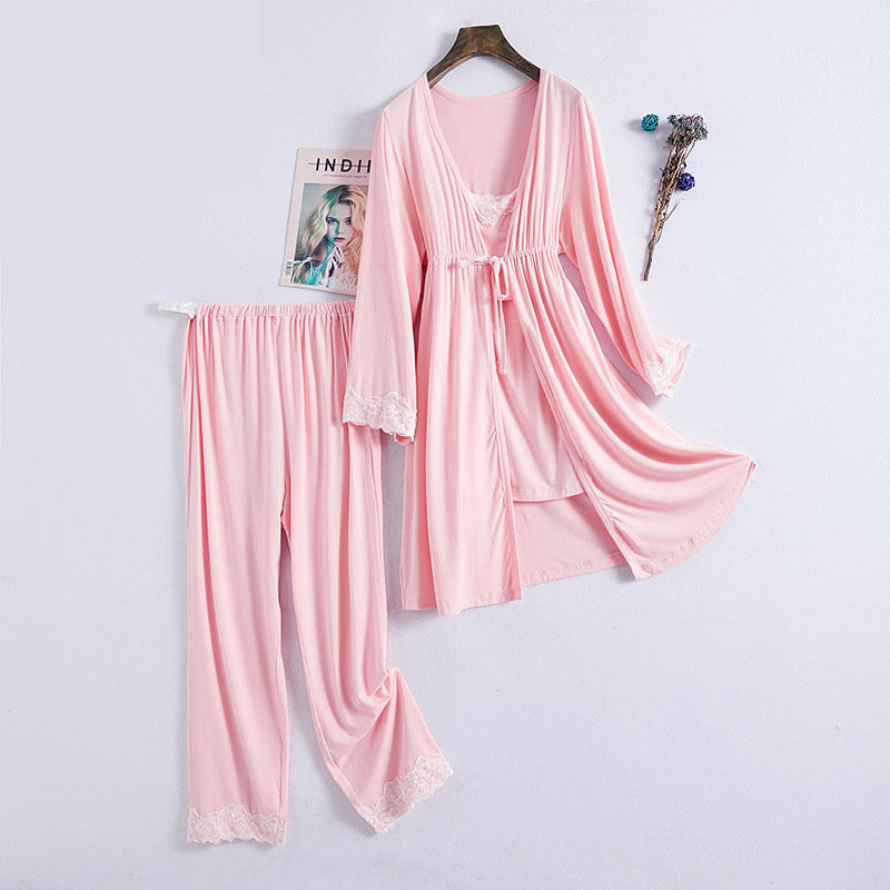 3-Piece Maternity Pajama Set – Soft Modal Nursing & Confinement Loungewear for Pregnant Women - The Little Lights