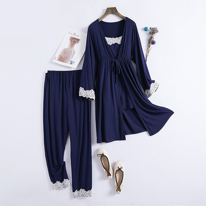 3-Piece Maternity Pajama Set – Soft Modal Nursing & Confinement Loungewear for Pregnant Women - The Little Lights