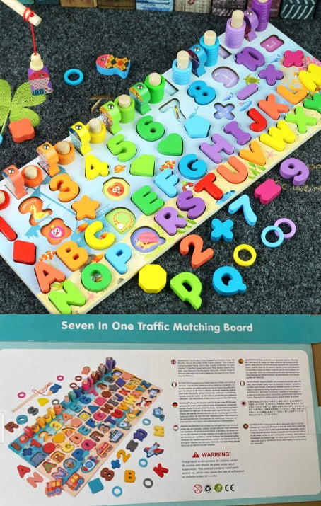 Montessori 3D Alphabet & Number Matching Puzzle – Magnetic Wooden Learning Toy for Kids - The Little Lights