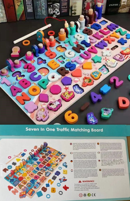 Montessori 3D Alphabet & Number Matching Puzzle – Magnetic Wooden Learning Toy for Kids - The Little Lights