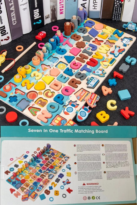 Montessori 3D Alphabet & Number Matching Puzzle – Magnetic Wooden Learning Toy for Kids - The Little Lights