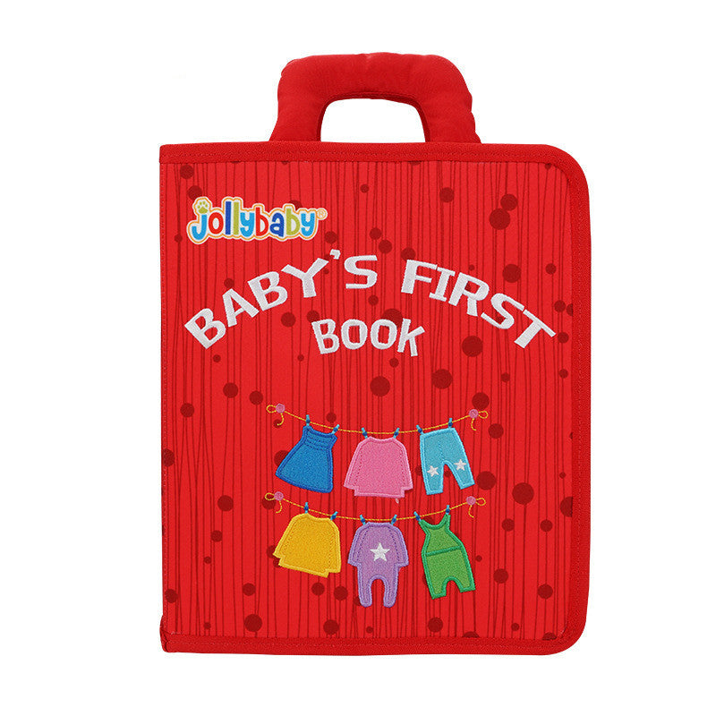 Interactive Baby Cloth Book – Montessori Early Education Quiet Activity Book for Toddlers (1050g, Red) - The Little Lights