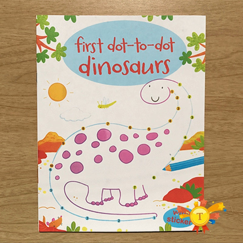 Children’s Dinosaur Coloring Sticker Book – Fun Learning & Activity Book for Toddlers - The Little Lights
