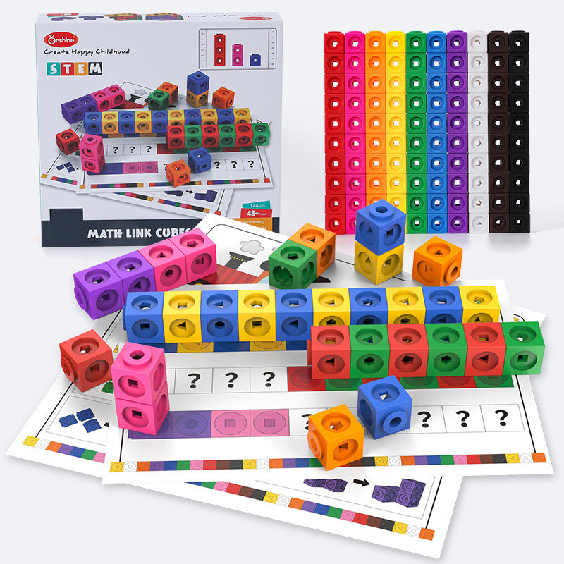 STEM Math Link Cubes – Snap-Together Counting & Building Blocks for Kids' Early Education - The Little Lights