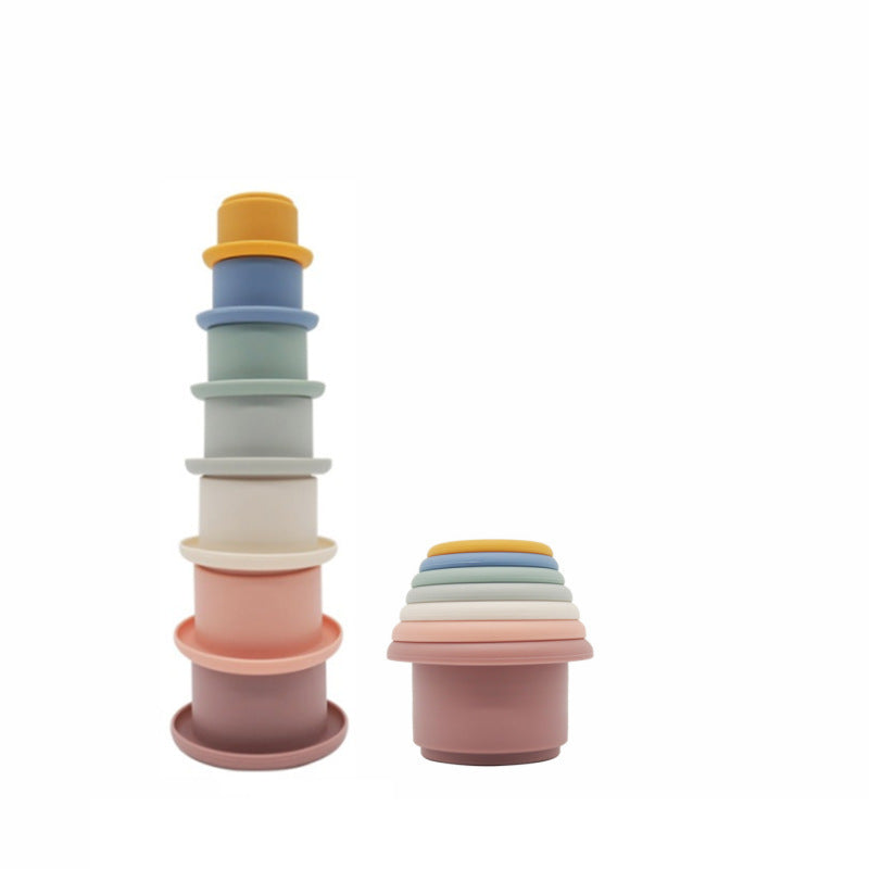 Silicone Stacking Cups for Babies – Montessori-Inspired Sensory Toy for Infants & Toddlers - The Little Lights