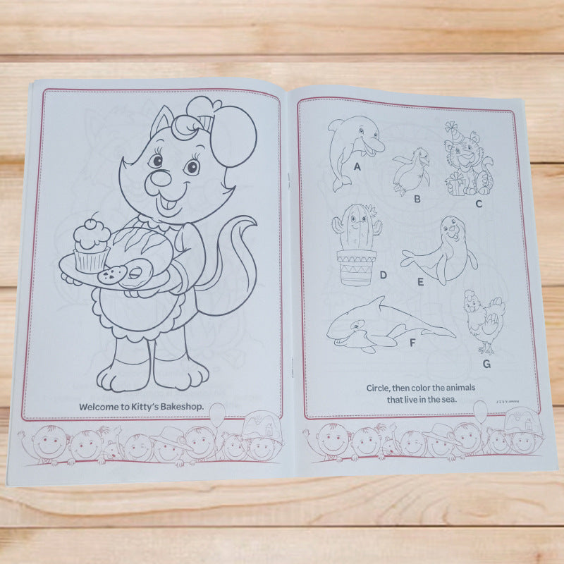 Children’s English Calligraphy & Coloring Book – Fun Learning with 20 Pages of Activities - The Little Lights