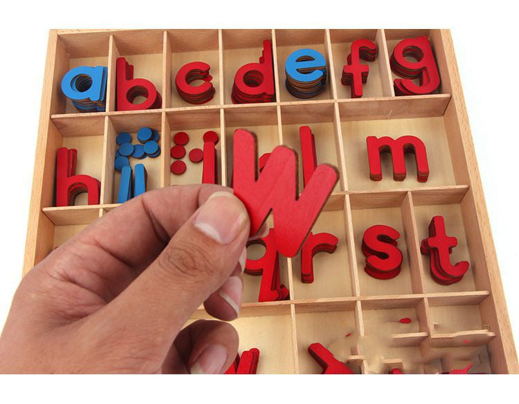 Montessori Wooden Alphabet Letter Box – Lowercase Early Learning Toy for Kids - The Little Lights