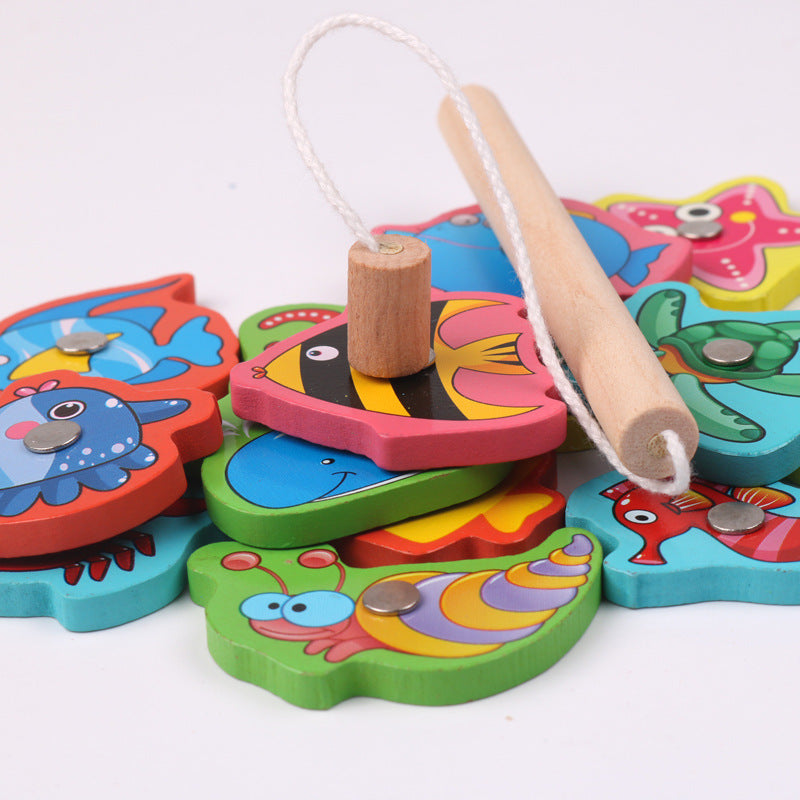 Magnetic Fishing Game Toy Set for Kids – Colorful Wooden Fish, Rod & Storage Tin | Educational Preschool Activity - The Little Lights