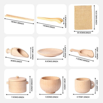 Montessori Wooden Cutlery & Tableware Set – Sensory Play Tools for Toddlers - The Little Lights