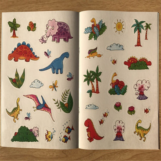 Children’s Dinosaur Coloring Sticker Book – Fun Learning & Activity Book for Toddlers - The Little Lights
