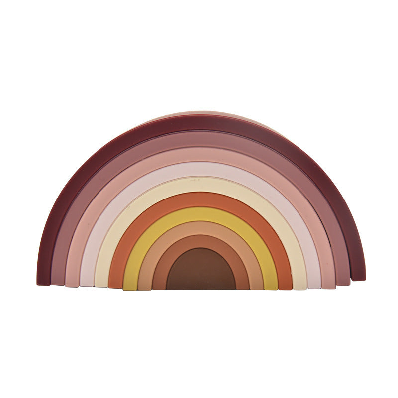 Silicone Stacking Rainbow Toy – Montessori-Inspired, BPA-Free Educational Toy for Babies & Toddlers - The Little Lights