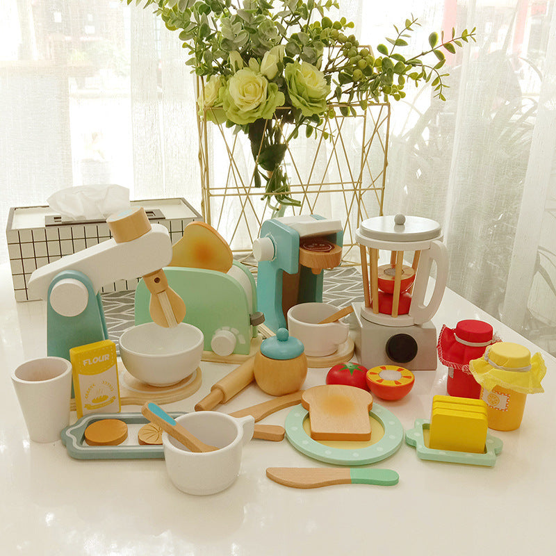 Wooden Bread Maker Pretend Play Set – Montessori-Inspired Kitchen Toy for Kids - The Little Lights