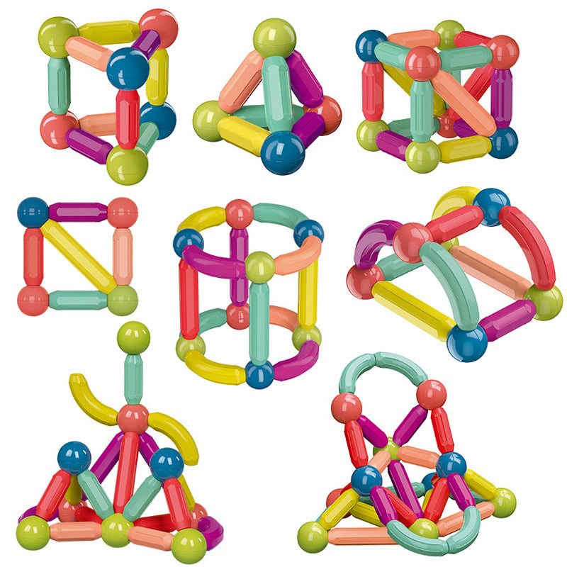 Magnetic Building Sticks for Kids – Colorful STEM Construction Toy Set for Early Learning & Creativity - The Little Lights