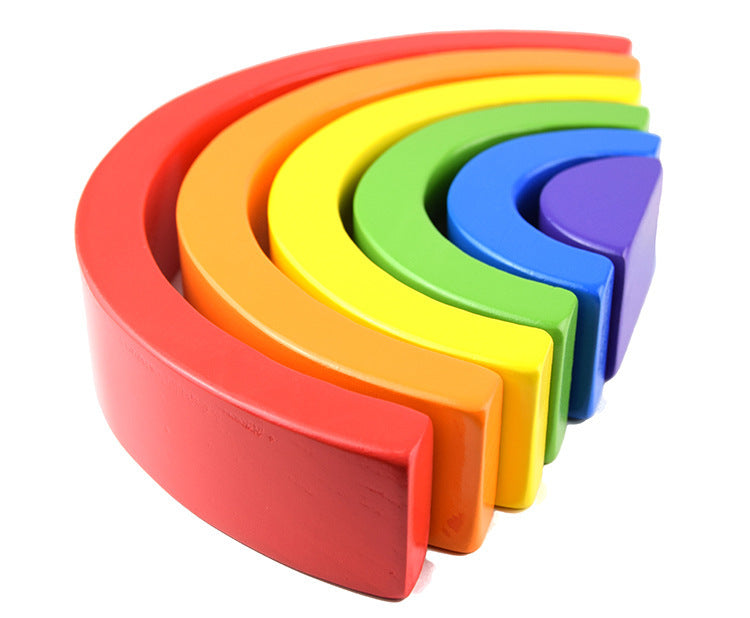 Macaron Rainbow Stacking Arches – Montessori-Inspired Wooden Toy for Kids - The Little Lights