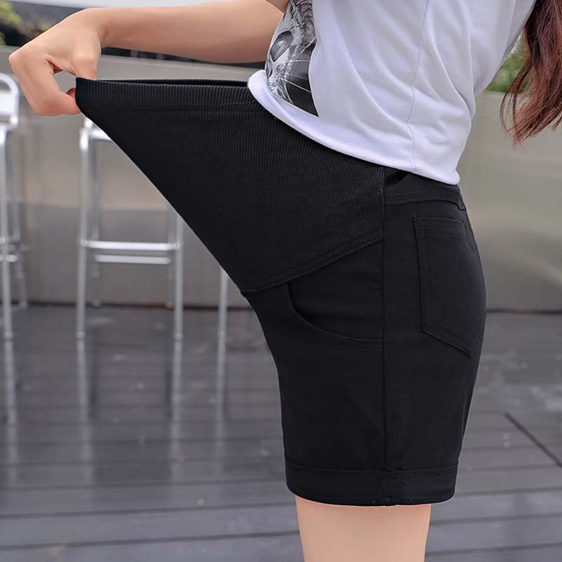 High-Waisted Maternity Belly Support Shorts – Soft & Stretchy Pregnancy Wear - The Little Lights