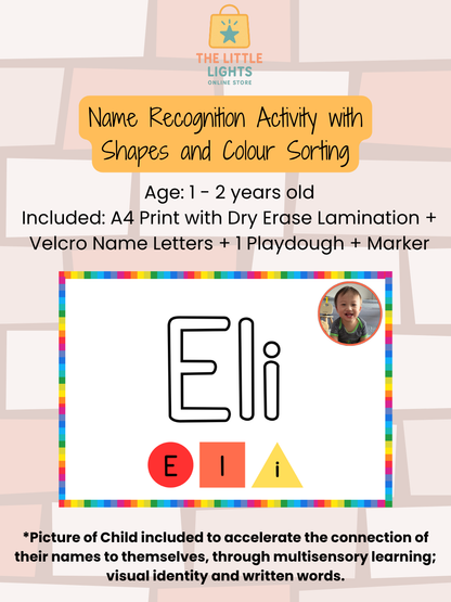 Customizable Name Practice Worksheets for Preschool and Kindergarten | Multisensory Name Tracing Activities for Early Learners - The Little Lights