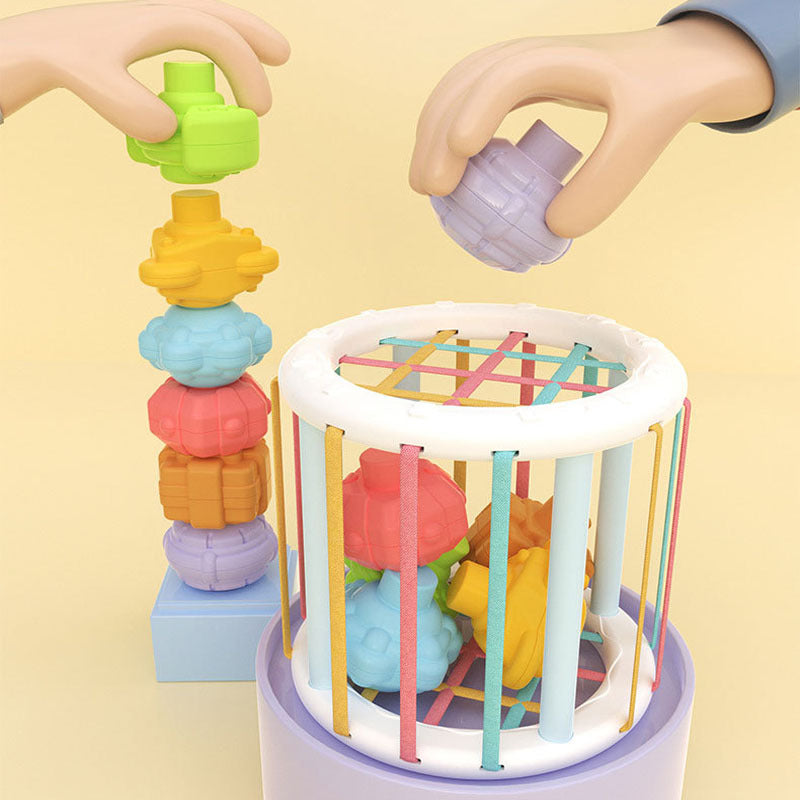 Rainbow Bead Drop Puzzle Toy – Sensory Fine Motor Learning Toy for Toddlers - The Little Lights