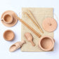 Montessori Wooden Cutlery & Tableware Set – Sensory Play Tools for Toddlers - The Little Lights