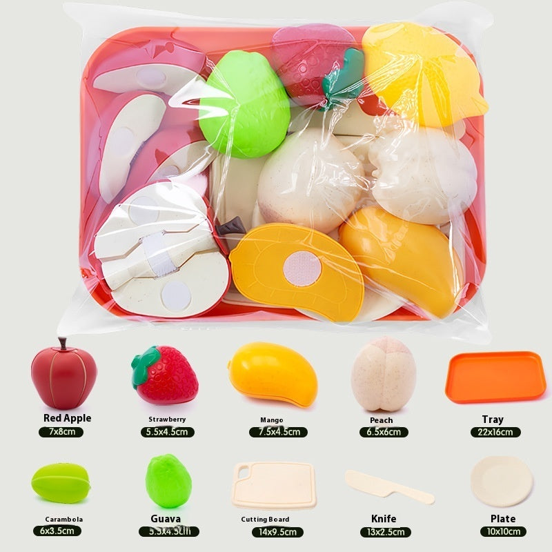 Kids’ Pretend Play Fruit Cutting Set – Montessori-Inspired Emulational Food Slicer Toy for Toddlers - The Little Lights