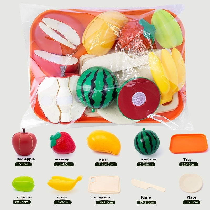 Kids’ Pretend Play Fruit Cutting Set – Montessori-Inspired Emulational Food Slicer Toy for Toddlers - The Little Lights