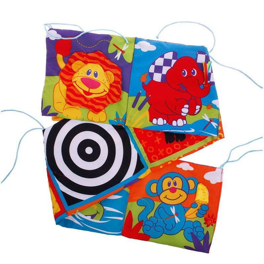 High Contrast Baby Crib Cloth Book – Soft Sensory Panel Toy for Newborns | Visual Stimulation & Development - The Little Lights