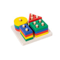 Montessori Wooden Shape & Color Matching Blocks – Early Learning Toy for Toddlers (1–3 Years) - The Little Lights