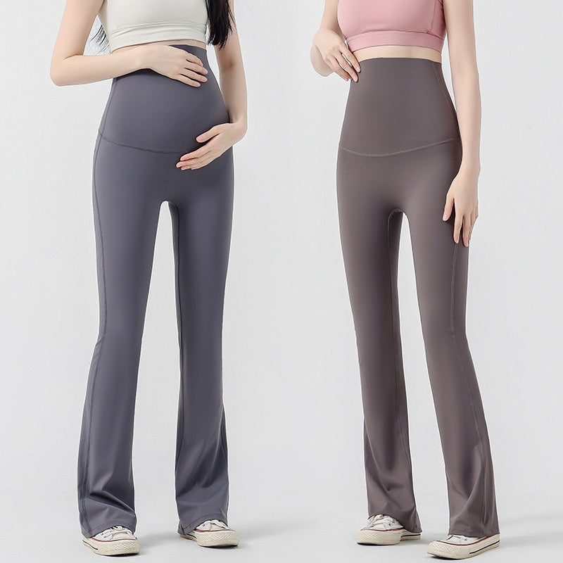 Maternity Yoga Bell-Bottom Pants – High-Waisted, Breathable, Casual Slim Fit - The Little Lights