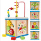 Educational Wooden Activity Cube Toy | Beads, Clock & More - The Little Lights