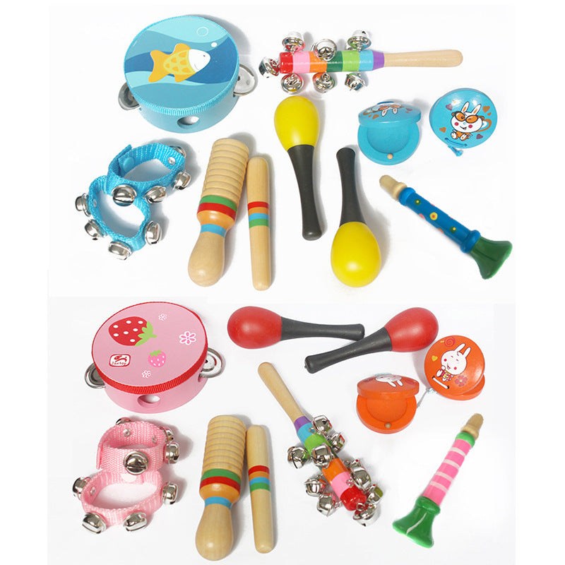 Wooden Infant Musical Instrument Set – Early Learning Music Toys for Toddlers | Rhythm and Sound Toys for Boys & Girls - The Little Lights