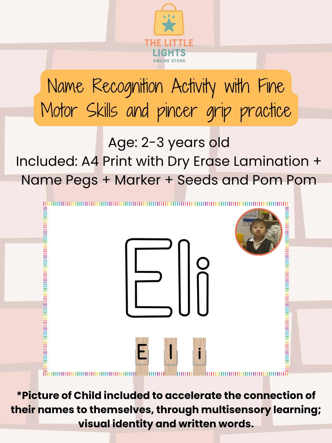 Customizable Name Practice Worksheets for Preschool and Kindergarten | Multisensory Name Tracing Activities for Early Learners - The Little Lights