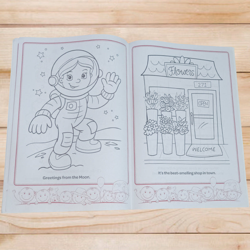 Children’s English Calligraphy & Coloring Book – Fun Learning with 20 Pages of Activities - The Little Lights