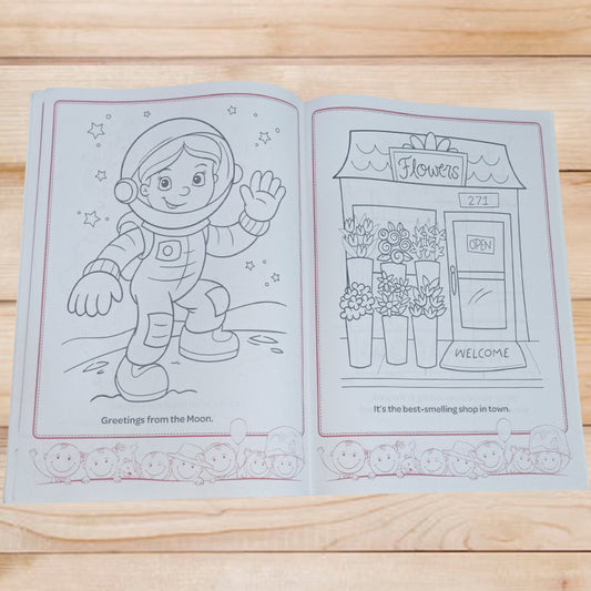 Children’s English Calligraphy & Coloring Book – Fun Learning with 20 Pages of Activities - The Little Lights